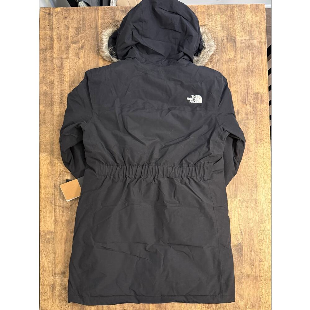 The North Face Arctic Parka 550 Down Knee Length Faux Fur Trim BLK Women’s Large - Picture 12 of 12